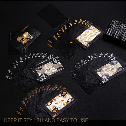 Luxe Black & Gold Poker Deck myHelestia 