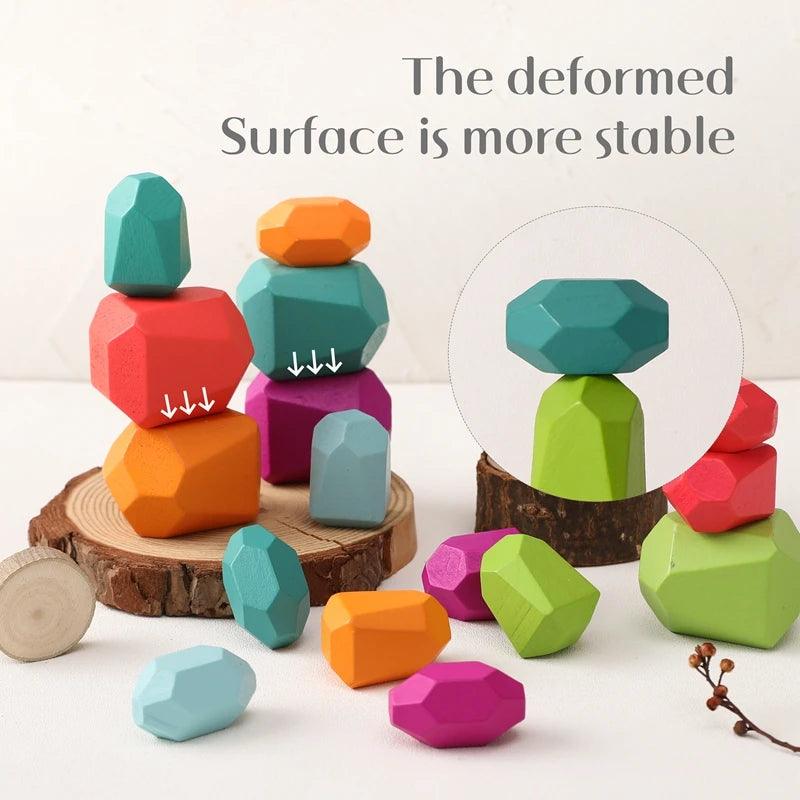 Colorful Montessori Balance Stones myHelestia 