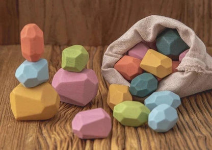 Colorful Montessori Balance Stones myHelestia 