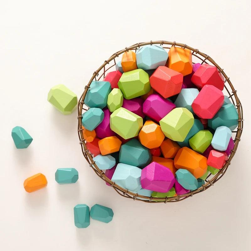 Colorful Montessori Balance Stones myHelestia 