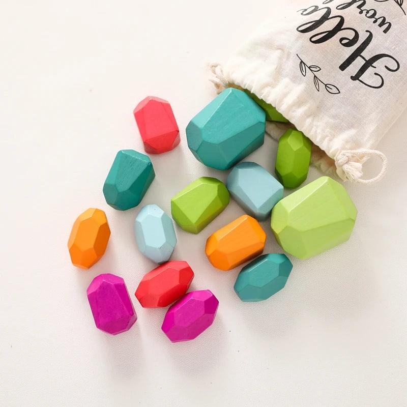 Colorful Montessori Balance Stones myHelestia 