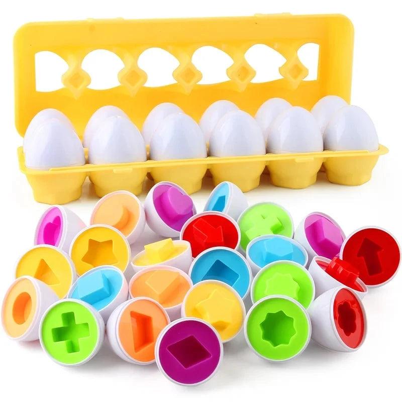 ST100-12pcs-shape ShapeSorter Learning Eggs myHelestia 