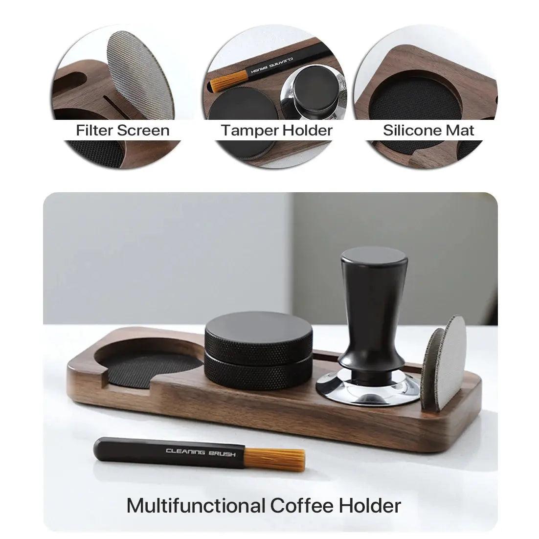 Small BaristaCraft Walnut Espresso Tamper Station My Helestia 