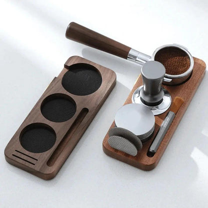 Small BaristaCraft Walnut Espresso Tamper Station My Helestia 