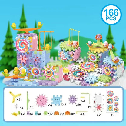SpinTastic Building Kit 166 pieces content