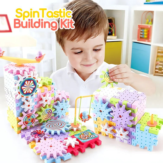 child playing with SpinTastic Building Kit