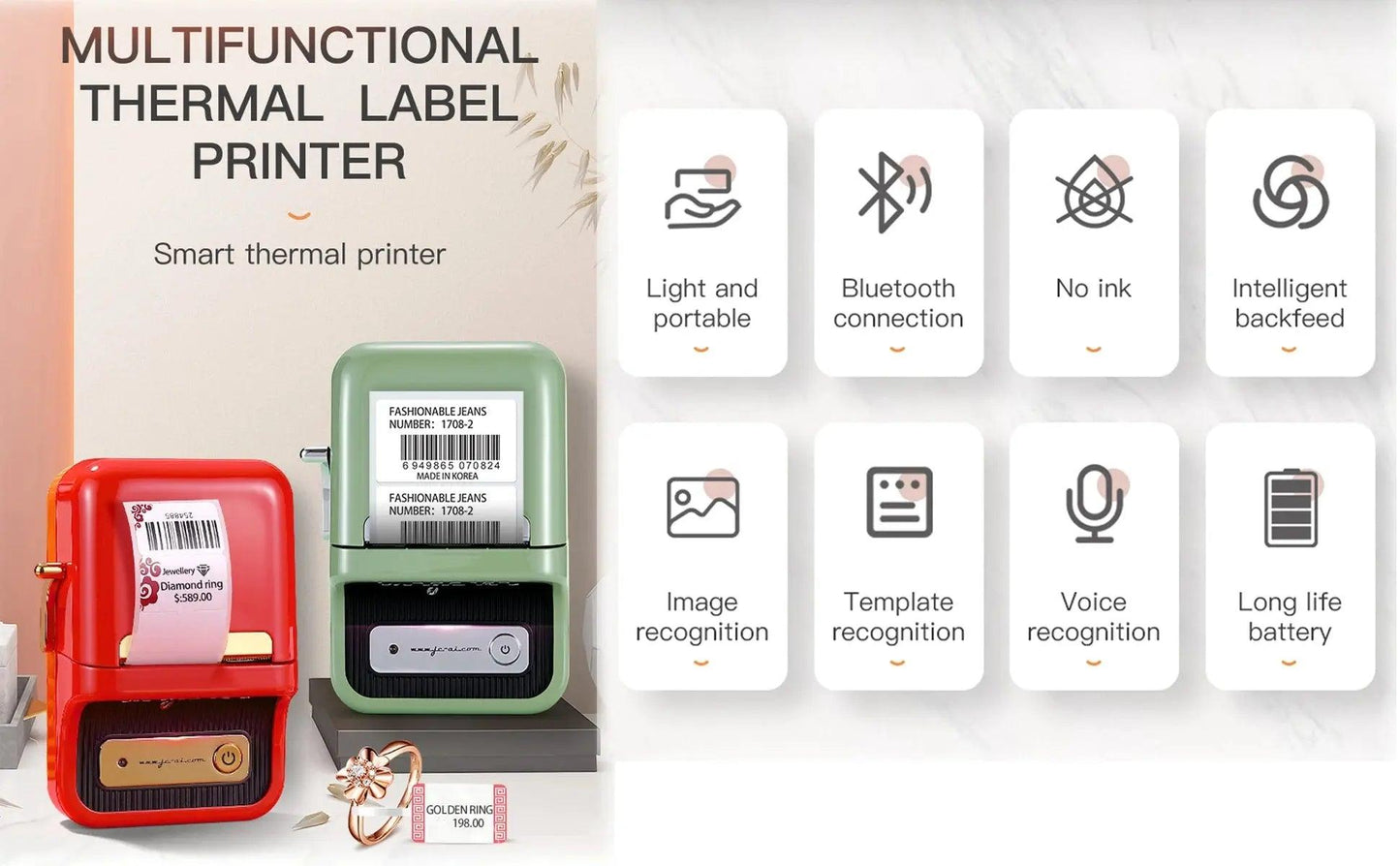 TagEase Mini Thermal Printer My Helestia 